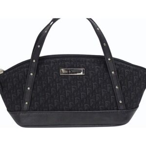 Christian Dior Trotter handbag canvas leather black